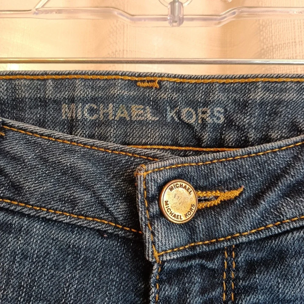 Michael Kors Women's Size 6 Dark Wash Mid Rise 5 Pocket Skinny Jeans‎